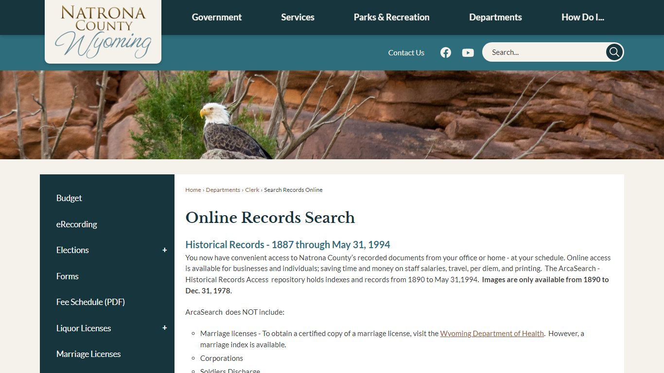 Online Records Search | Natrona County, WY